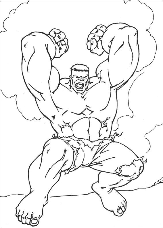 Plansa de colorat cu Hulk 11 3